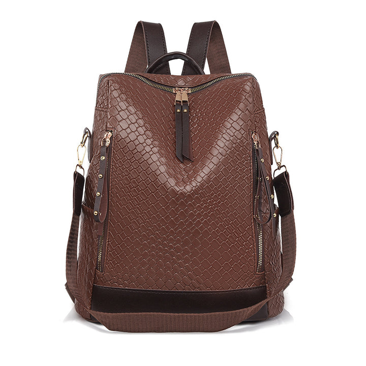 Damen eleganter Rucksack mit trendigem Schlangenleder-Design Nord Taschen