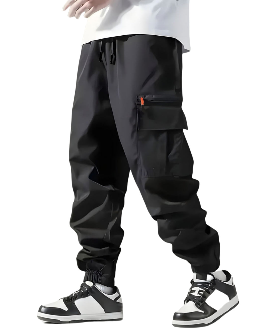 Herren Technische Cargo-Jogginghose mit Reißverschlusstaschen, Tunnelzug und elastischen Knöchelbündchen Nord Taschen