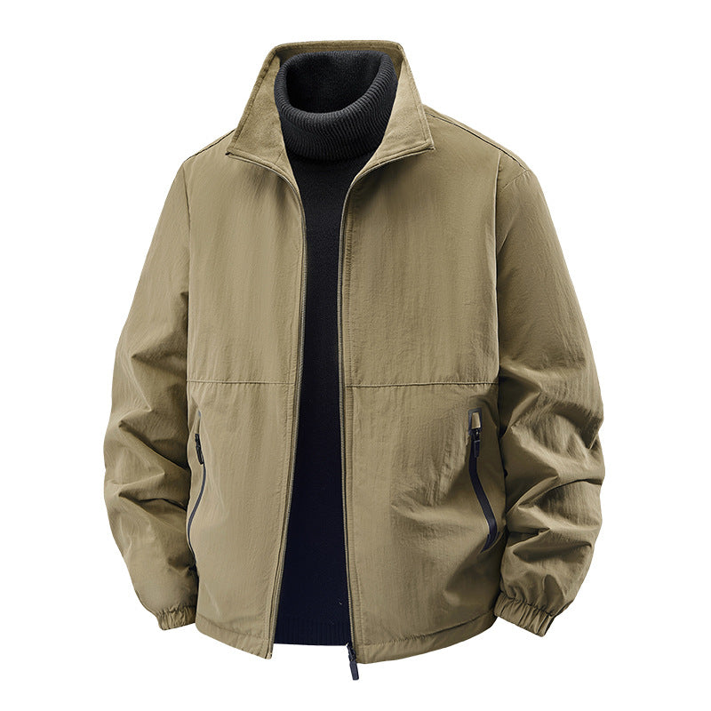 Men's  minimalist stand-collar travel jacket with sealed zip pockets and elastic cuffs Nord Taschen