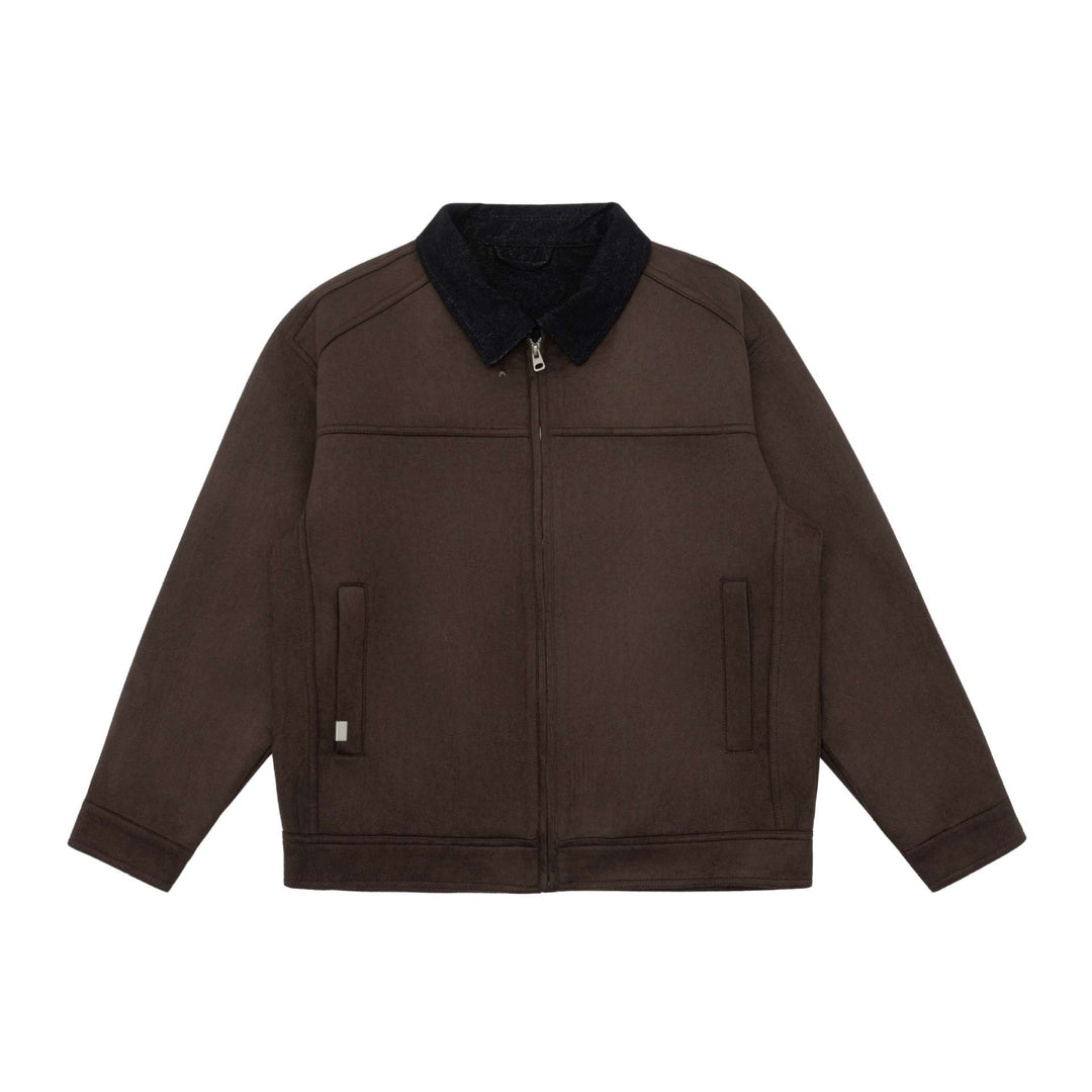 Herren Kurzblouson im Canvas-Workwear-Stil mit Cordkragen Nord Taschen