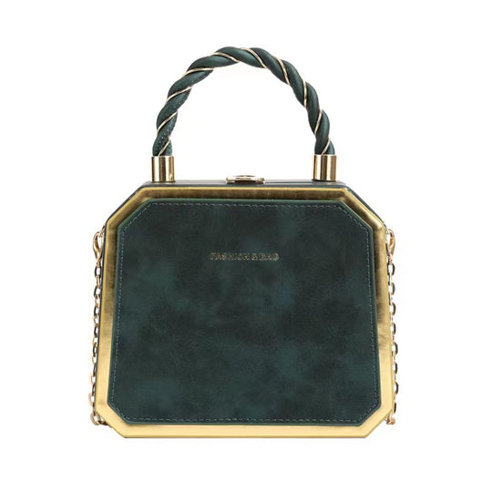 Damen elegante Handtasche im geometrischen Design mit goldenen Akzenten Nord Taschen
