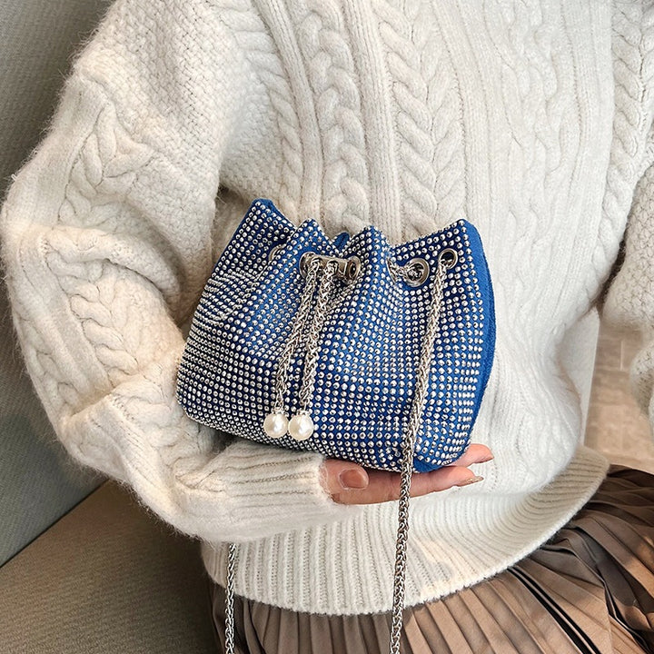 Damen elegante Beuteltasche mit funkelnden Strassverzierungen Nord Taschen