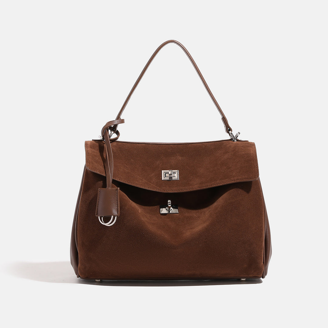 Damen Satchel-Handtasche mit elegantem Samtmaterial und goldenen Akzenten Nord Taschen
