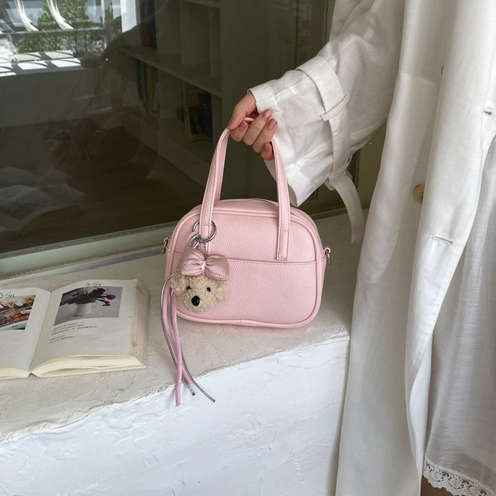 Damen Mini-Handtasche mit verspieltem Tieranhänger Nord Taschen