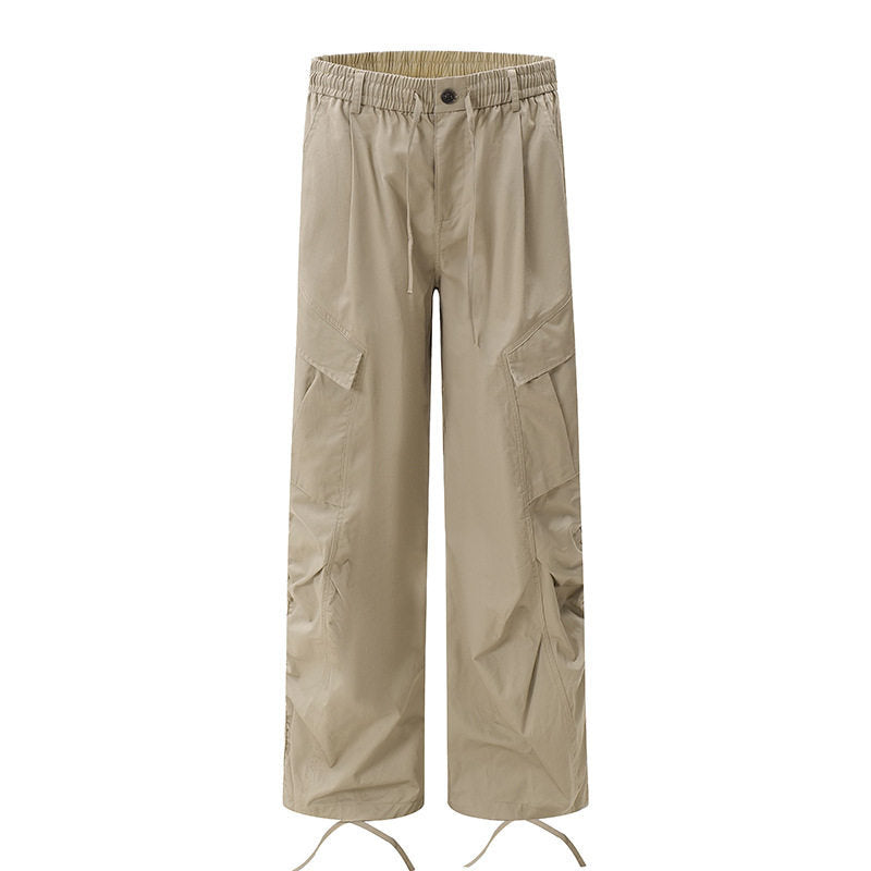 Damen Weite Cargo‑Palazzo‑Hose mit Tunnelzugbund und verstellbaren Saumkordeln Nord Taschen