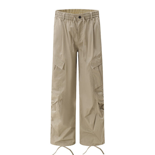 Damen Weite Cargo‑Palazzo‑Hose mit Tunnelzugbund und verstellbaren Saumkordeln Nord Taschen