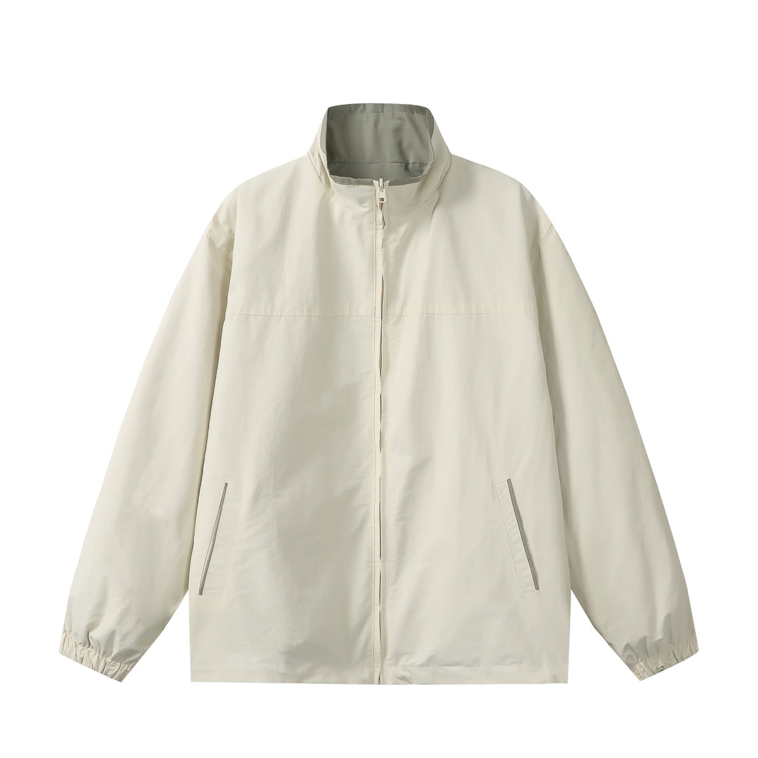 Unisex Leichter Boxy-Windbreaker mit hohem Stehkragen und Kordelzug Nord Taschen