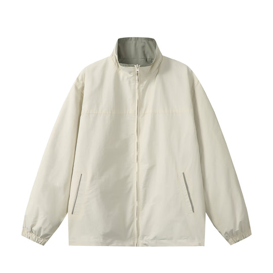 Unisex Leichter Boxy-Windbreaker mit hohem Stehkragen und Kordelzug Nord Taschen