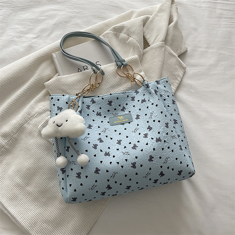 Damen modische Beuteltasche mit verspieltem Wolkenanhänger Nord Taschen