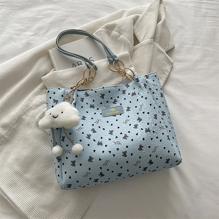 Damen modische Beuteltasche mit verspieltem Wolkenanhänger Nord Taschen