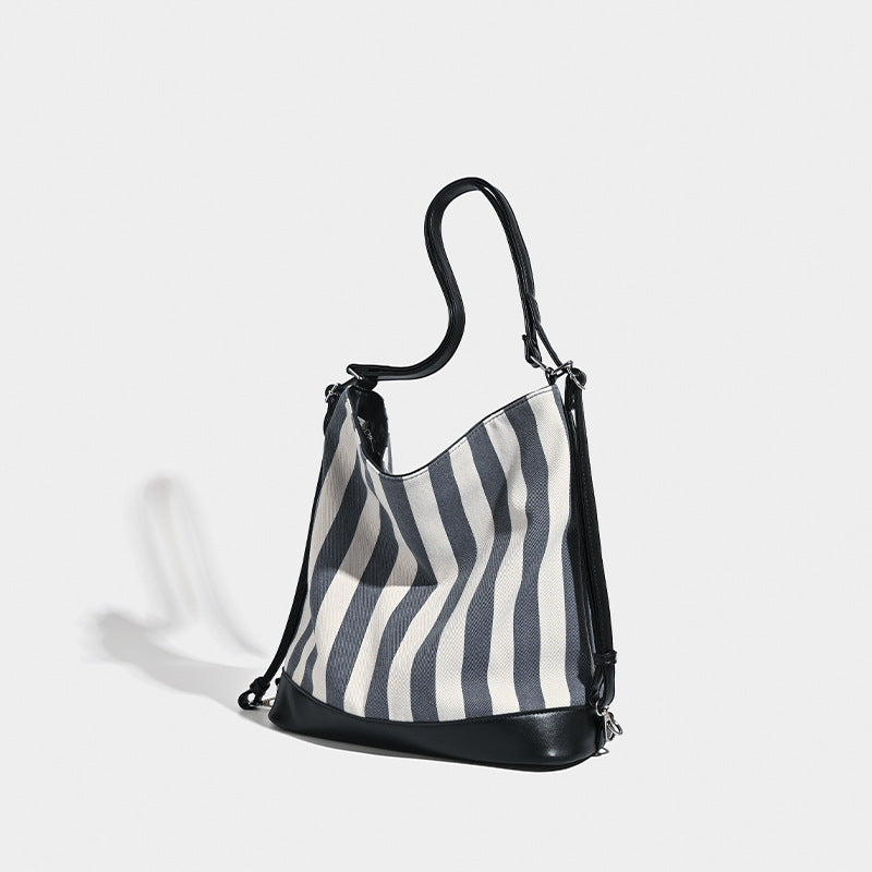 Damen Hobo-Tasche mit modernem Streifenmuster und vielseitigem Innenraum Nord Taschen