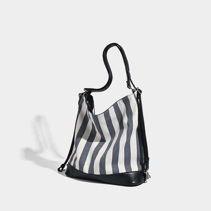 Damen Hobo-Tasche mit modernem Streifenmuster und vielseitigem Innenraum Nord Taschen