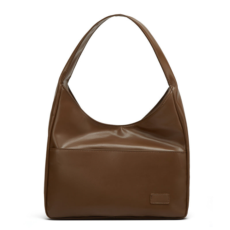 Damen Hobo-Tasche aus glattem Kunstleder mit praktischen Außentaschen Nord Taschen