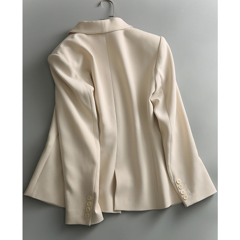 Damen Stilvoller Einreiher Blazer Nord Taschen