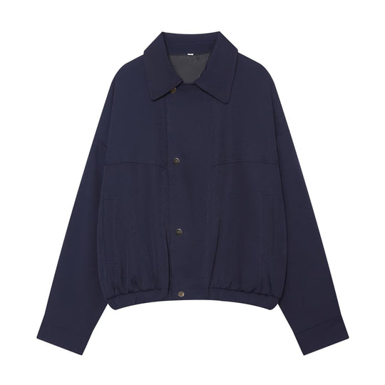 Damen Kurzgeschnittene Utility Blousonjacke mit Tunnelzugbund und aufgesetzten Eingrifftaschen Nord Taschen