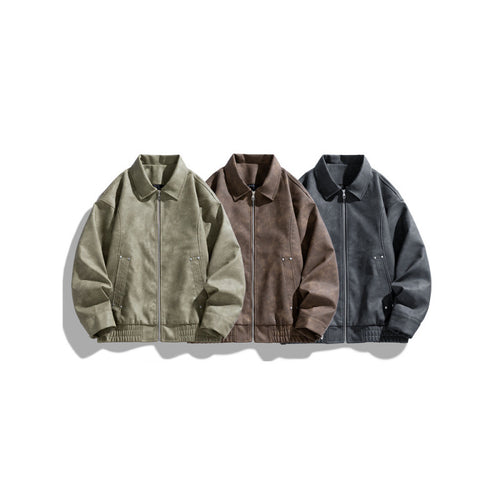 Herren Lässige Kunstlederjacke Nord Taschen