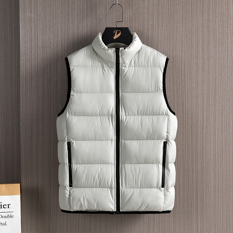 Herren Slim-Fit ultraleichte Stepp-Thermoweste mit hochschließendem Kragen und wasserabweisenden Reißverschlüssen Nord Taschen