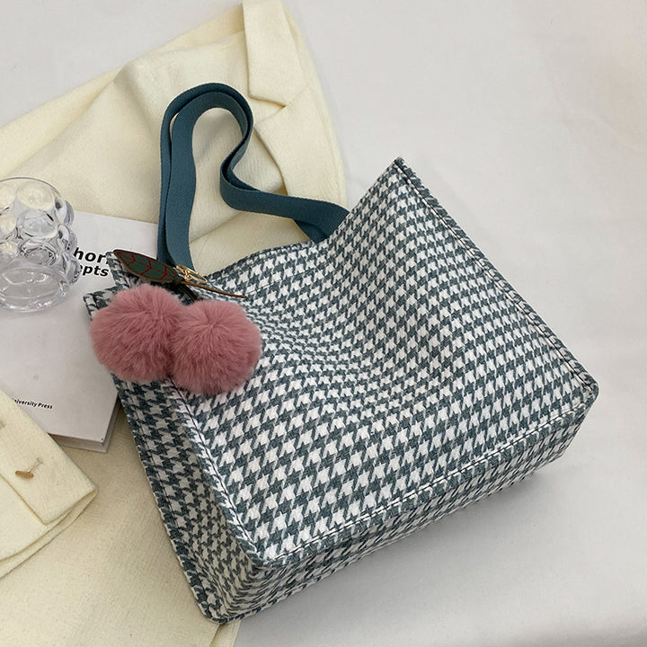 Damen Jute-Shopper im modernen Wabenmuster Nord Taschen