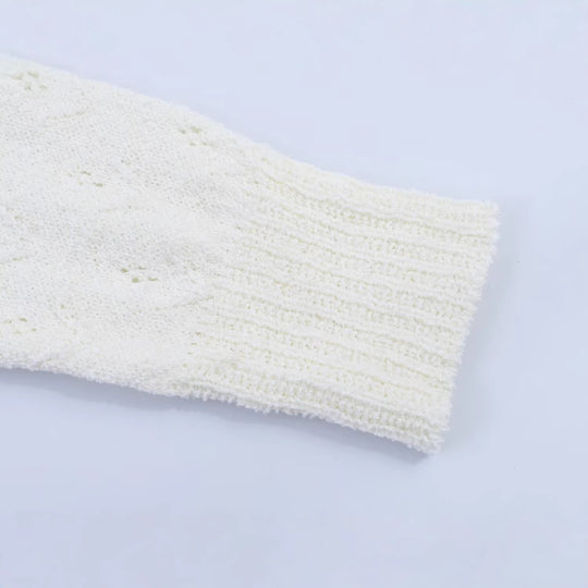 Damen Feiner Strick-Cardigan mit Blumenstickerei und tailliertem Saum Nord Taschen