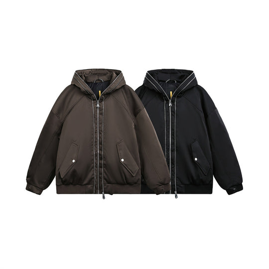 Herren Wattierte Kapuzen-Bomberjacke mit Thermofutter Nord Taschen