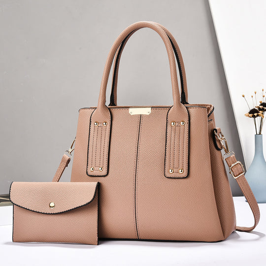 Damen elegante Handtasche mit verstellbarem Schulterriemen und abnehmbarer Clutch Nord Taschen