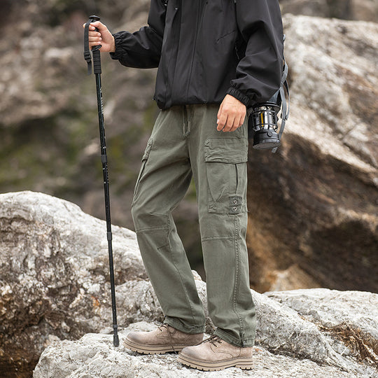 Herren Outdoor-Cargo-Hose mit verstellbarem Tunnelzugbund, Knieverstärkung und Mehrfachtaschen Nord Taschen