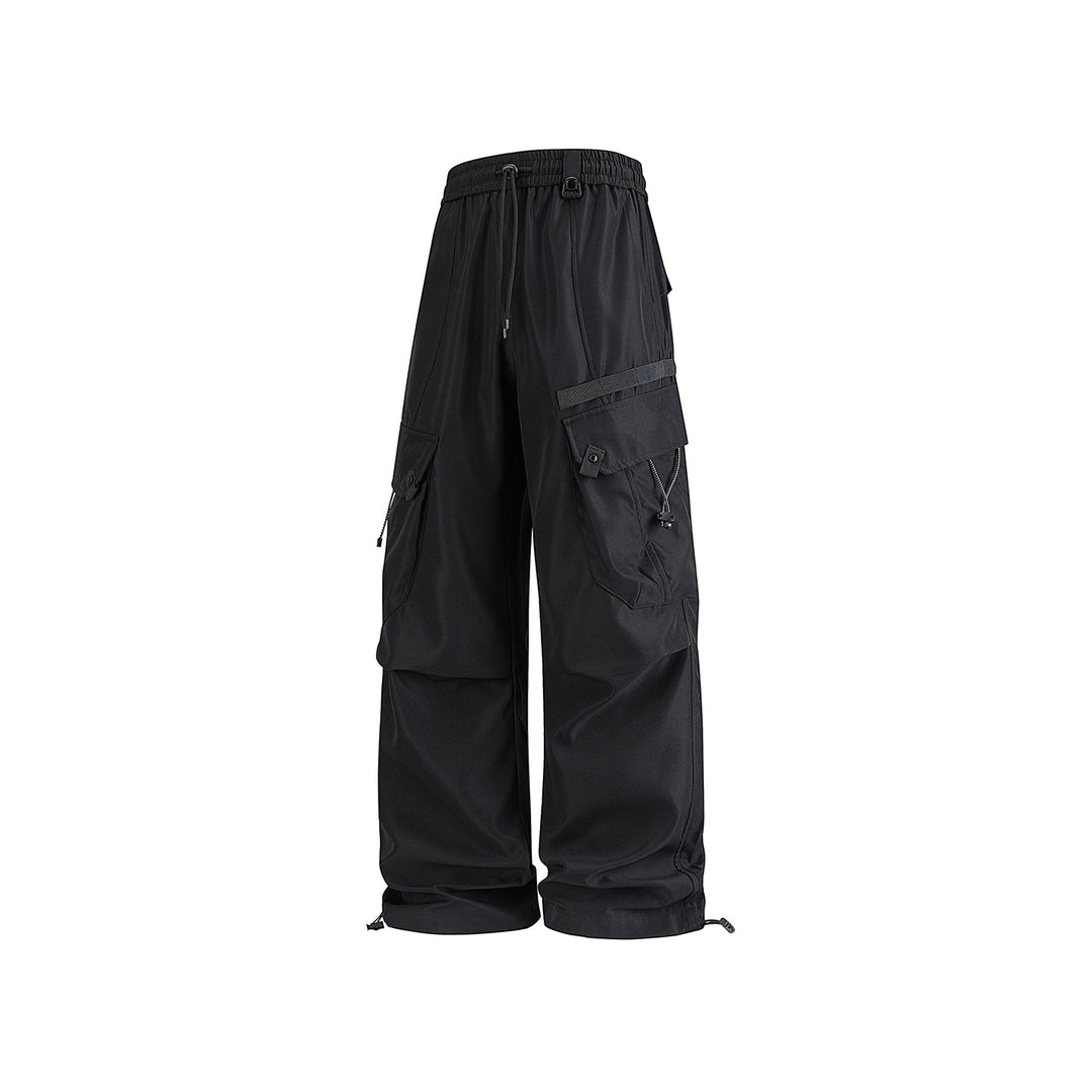 Herren Weite Utility-Cargo-Hose mit Tunnelzugbund, Multifachtaschen und verstellbaren Beinabschlüssen Nord Taschen