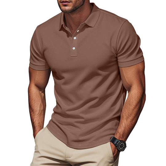 Herren nan Pima-Baumwoll-Polo mit Kentkragen, schmaler Silhouette und verstärkter Knopfleiste Nord Taschen