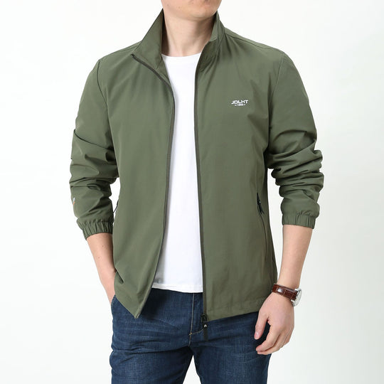 Herren Leichte winddichte Reißverschluss‑Blousonjacke mit Stehkragen und elastischen Bündchen Nord Taschen