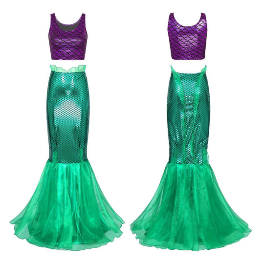 Damen Meerjungfrau-Kleid mit schimmerndem Oberteil und voluminösem Tüllrock Nord Taschen