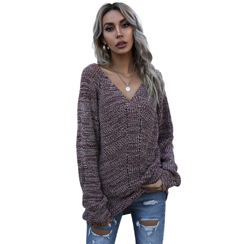 Damen Großer Strickpullover Nord Taschen