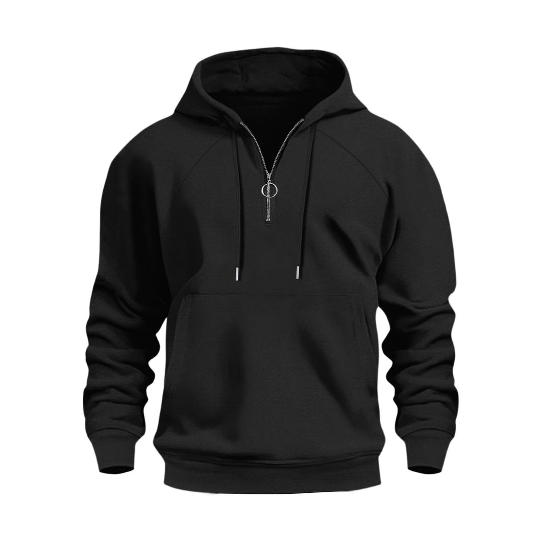 Herren funktionale Kapuzenpullover mit halbem Reißverschluss