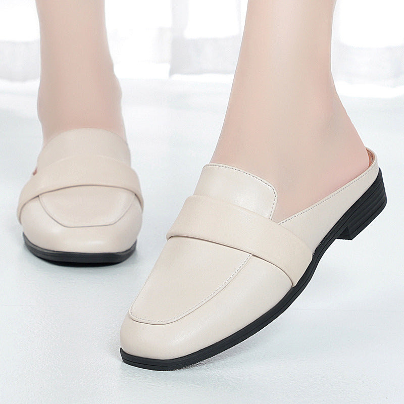 Damen Komfortable Slipper aus hochwertigem Leder mit schickem Riemen Nord Taschen