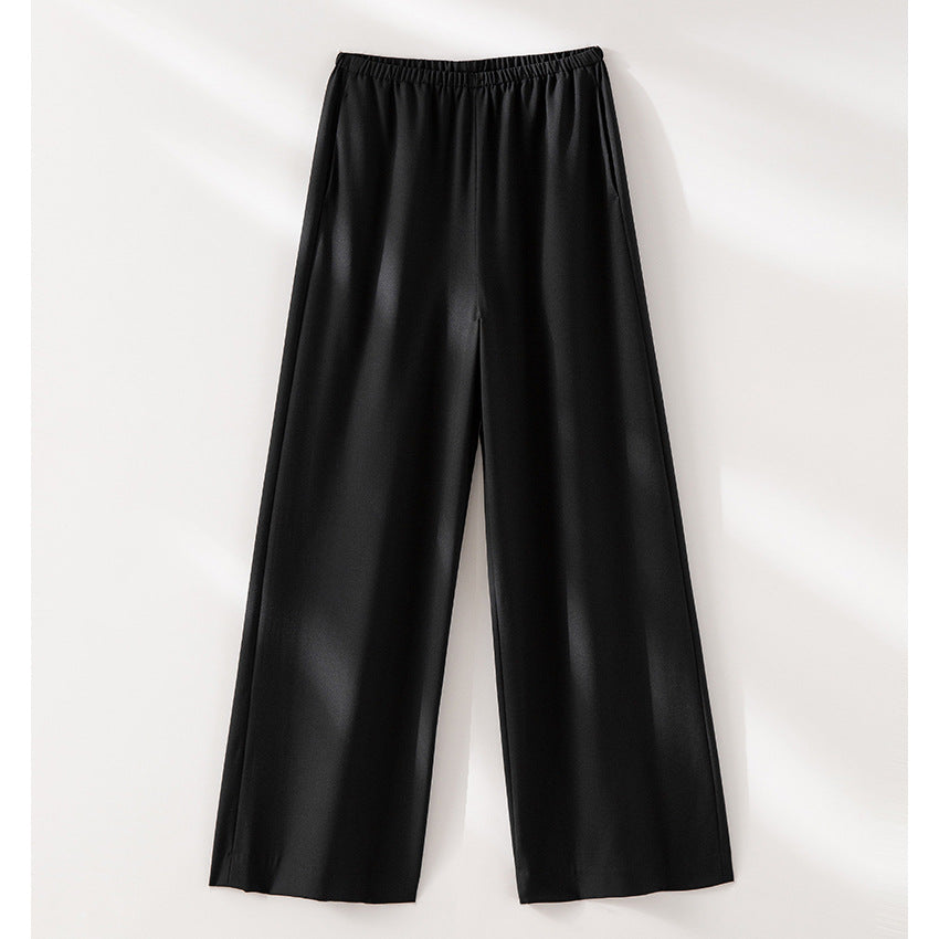 Damen Oversize-Satinbluse im Hemdcut mit klassischem Kragen und abgerundetem Saum Nord Taschen