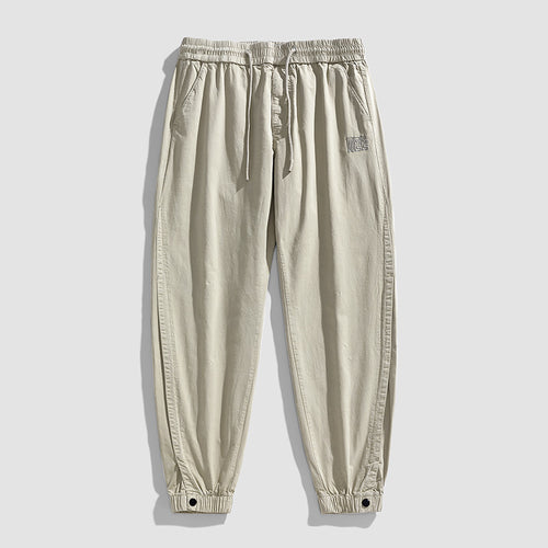 Herren Leichte Baumwoll-Joggerhose mit Elastikbund, Kordelzug und verstellbaren Knöchelbündchen Nord Taschen