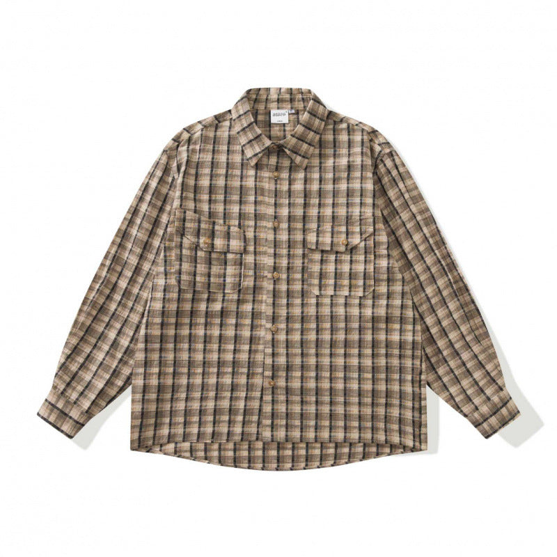 Unisex Kastenförmiges Overshirt aus Baumwoll-Leinenmix mit aufgesetzten Brustklappen Nord Taschen