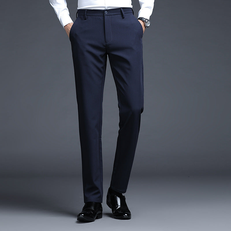 Herren Formelle Slim-Fit Anzughose mit Stretchbund und Bügelfalte Nord Taschen