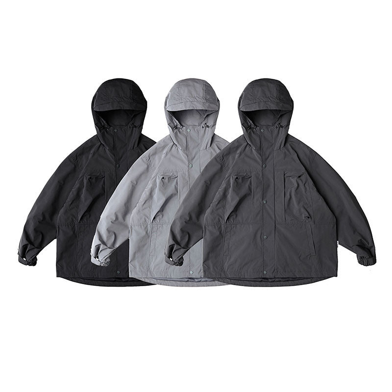 Unisex Wasserabweisende Oversize-Parka-Jacke mit Kapuze und Multifunktions-Taschen Nord Taschen