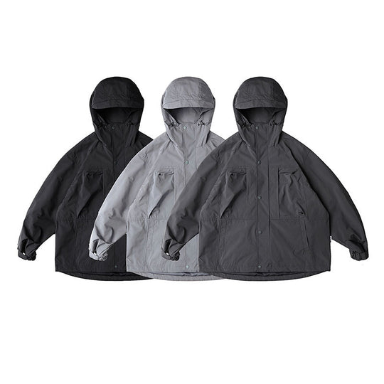 Unisex Wasserabweisende Oversize-Parka-Jacke mit Kapuze und Multifunktions-Taschen Nord Taschen