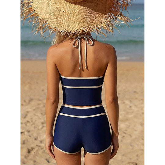 Damen Sportliches Bikini-Set mit hochgeschnittenem Oberteil Nord Taschen