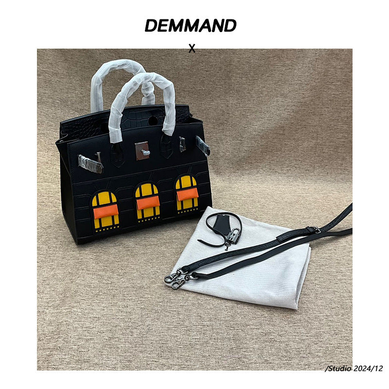 Damen modische Handtasche in Croco-Optik mit einzigartigem Design Nord Taschen