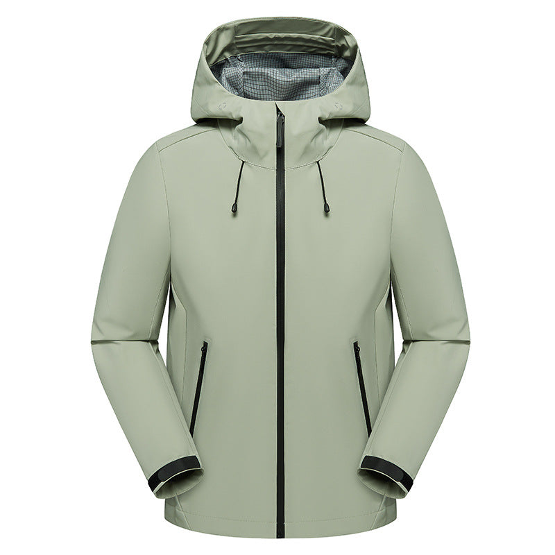 Herren Urbaner Softshell-Regenparka mit getapten Nähten, verstellbarer Kapuze und wasserdichtem Reißverschluss Nord Taschen