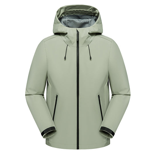 Herren Urbaner Softshell-Regenparka mit getapten Nähten, verstellbarer Kapuze und wasserdichtem Reißverschluss Nord Taschen