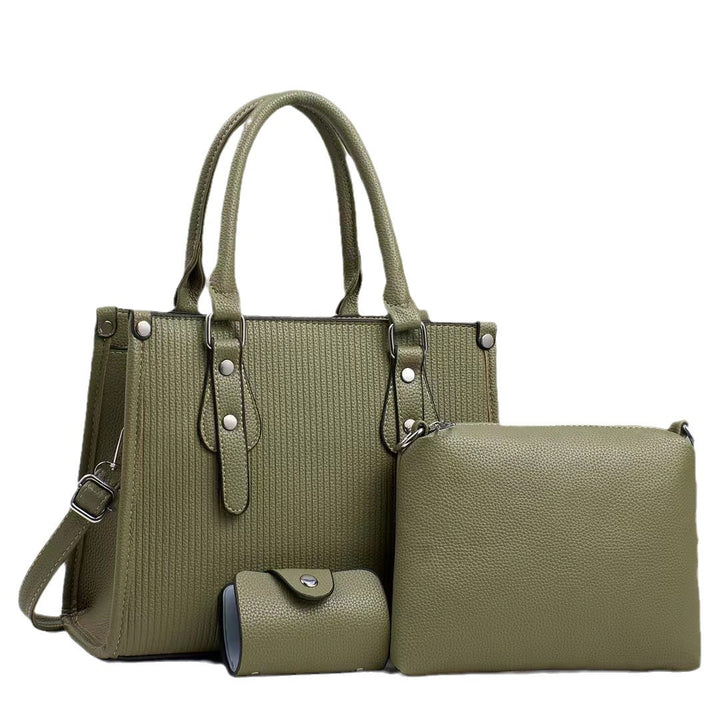 Damen elegante Handtasche mit strukturiertem Design und abnehmbaren Zubehör Nord Taschen