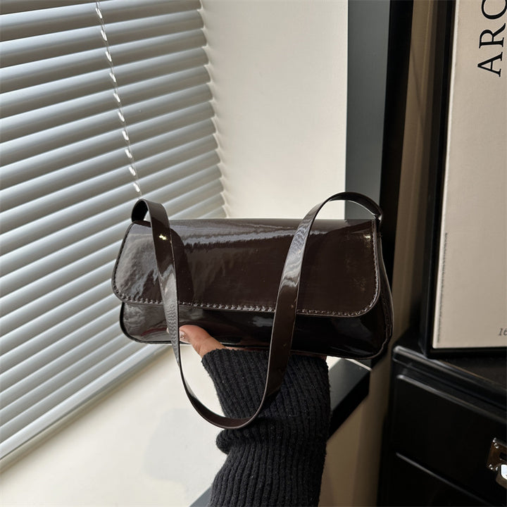 Damen elegante Lackleder Umhängetasche Nord Taschen