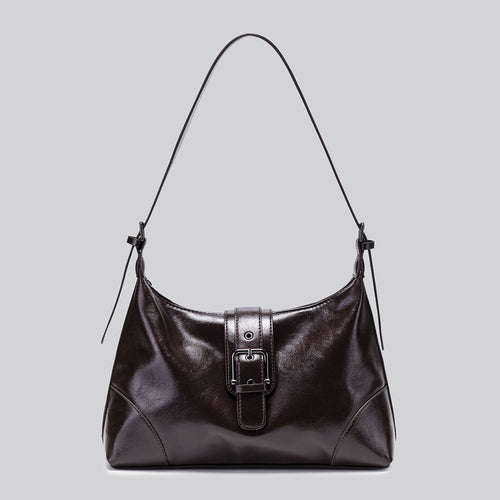 Damen Schultertasche mit eleganter Schnalle und hochwertigem Kunstleder Nord Taschen