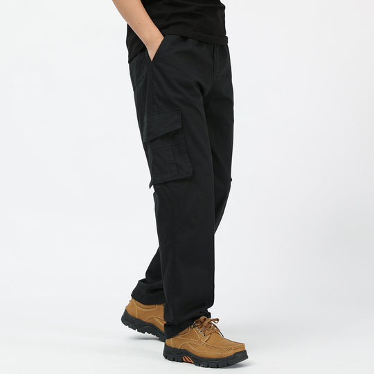 Herren Baumwoll-Twill Cargohose im Relaxed-Fit mit geradem Bein und großem Klappfach Nord Taschen