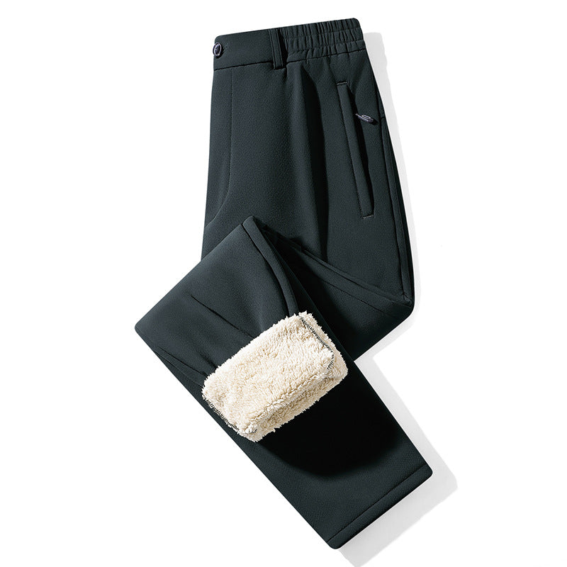 Herren Gefütterte Lounge-Hose mit Teddy-Innenfutter, elastischem Bund und Reißverschlusstaschen Nord Taschen