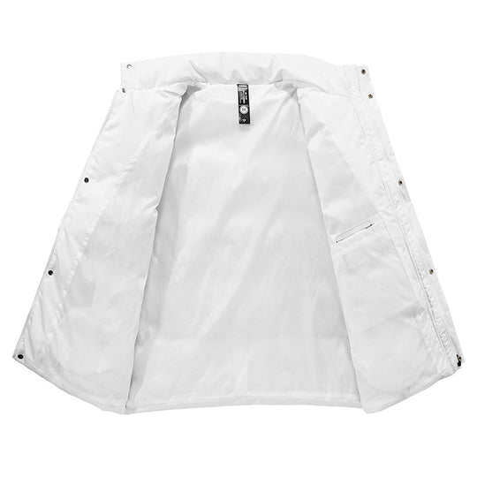 Herren Oversize-Steppjacke mit hohem Stehkragen und Druckknopffront Nord Taschen