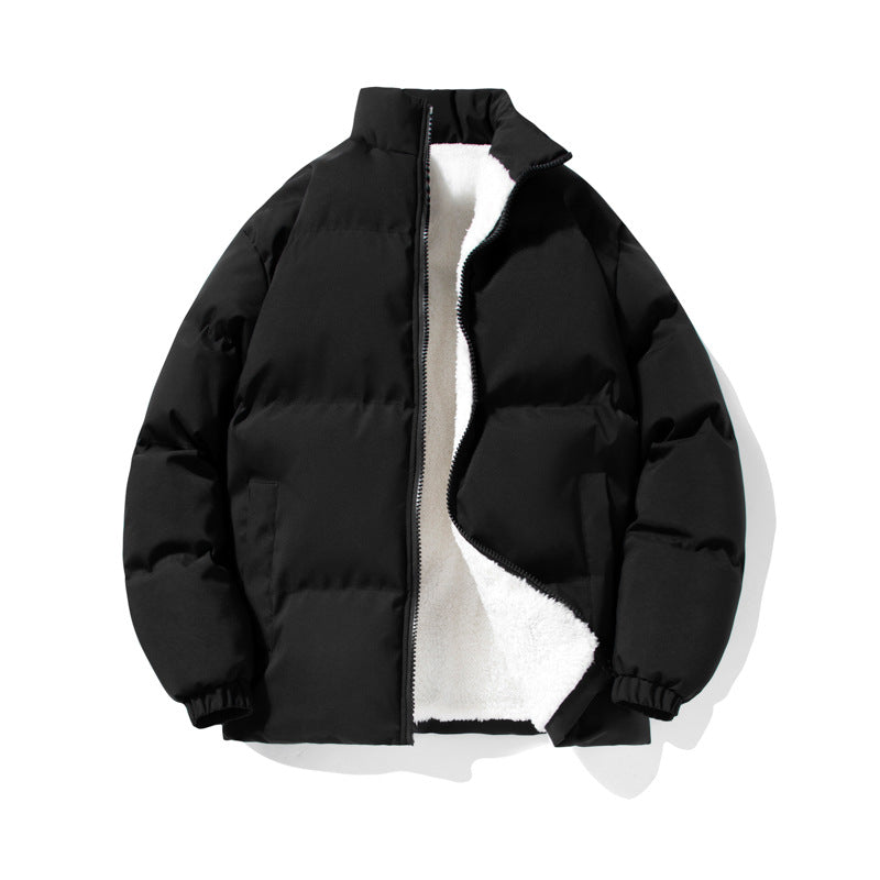 Herren Thermo‑Steppjacke mit Sherpa‑Fleece‑Innenfutter, Stehkragen und verdecktem Reißverschluss Nord Taschen
